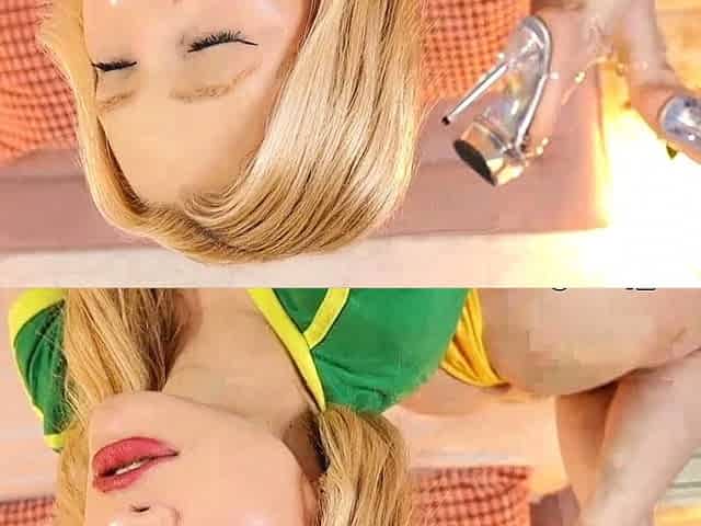 Blonde Bombshell Squirts a Lot From Masturbating