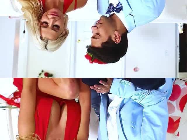 The Romantic Guy Grabbed The Gorgeous Boobs Of The Blonde
