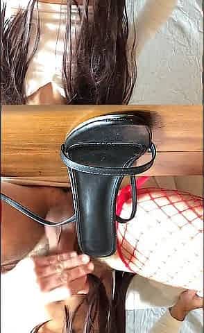 I Cum on my wench girlfriend Shoes