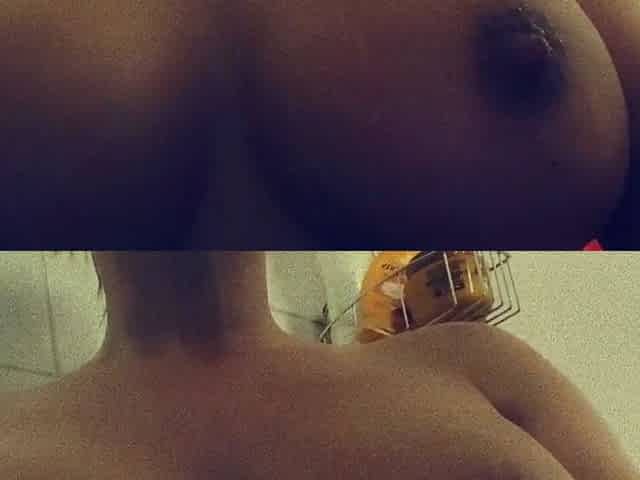 Busty curly brunette with big boobs fucks on couch