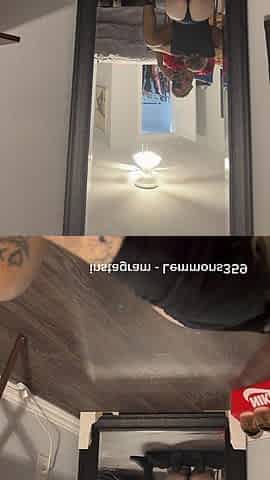 Sexy Blonde Slut Sucking Dick in the Mirror