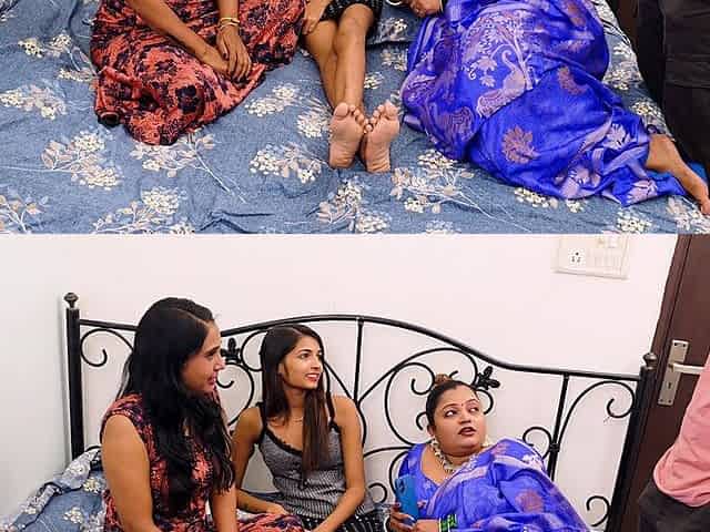 Desi Girlfriend Call His Boyfriend to Enjoy Sex with Her Friends Full Hardcore One Men Fucking Three Women Foursome Video