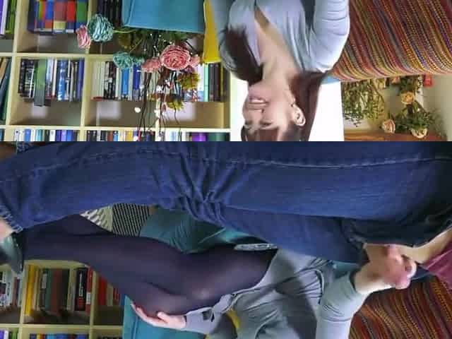 Mom cares for the boy in front of a friend of her son