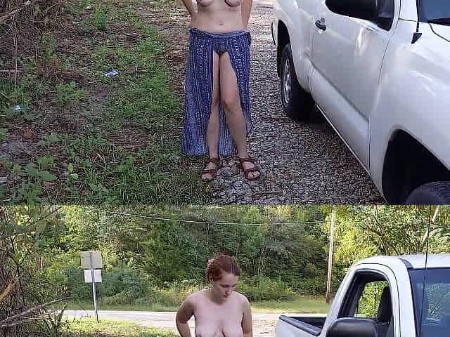 Getting nude on the side of the road