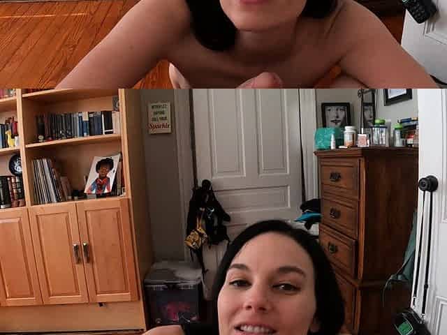 Party teen blowjob cumshot