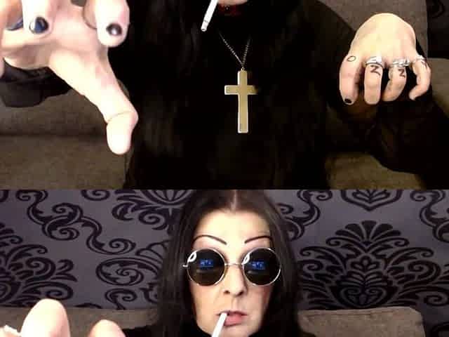 Halloween Ozzy Cosplay MILF Smoking
