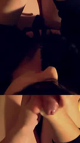 2 Cumshots on My Tits and Body