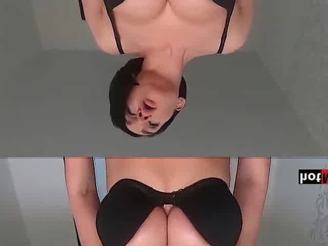 Stepmom carefully sits down on my palpitating jock.