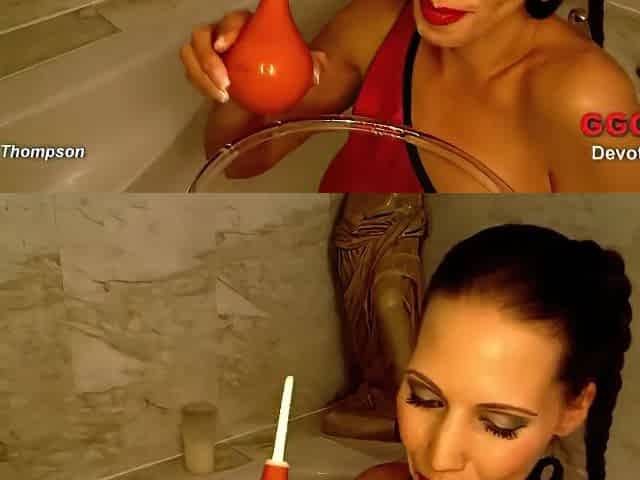 Free John Thompson Sexy Goo Girl Drinks Piss And Swallows Cum