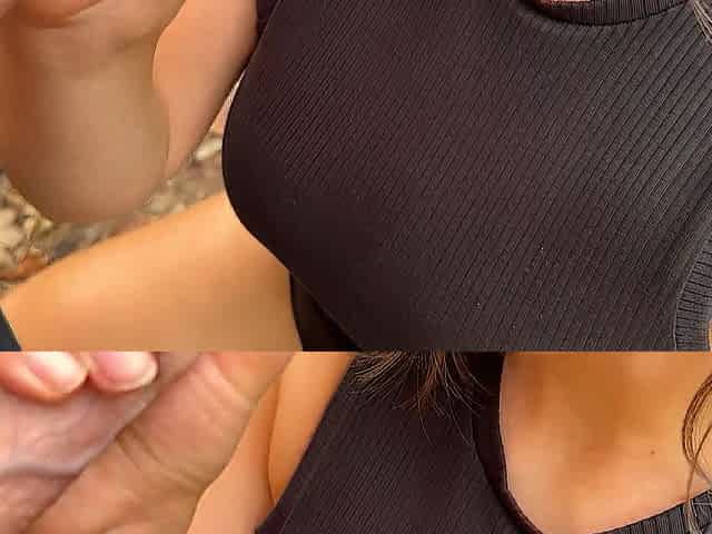 Cum in my throat after screw me in the forest 60fps