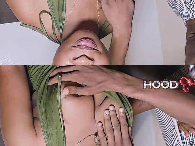 Pleasing black hottie gets piped down by huge Afro rod.