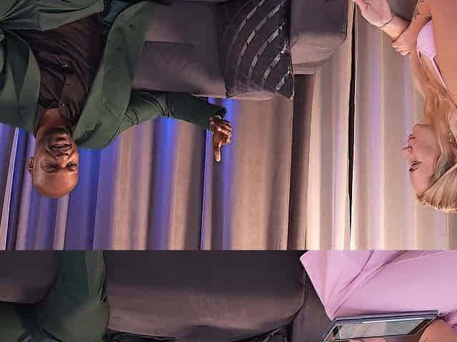 Sexy Female Casting Director Takes Huge Ebony Ramrod On The Bed
