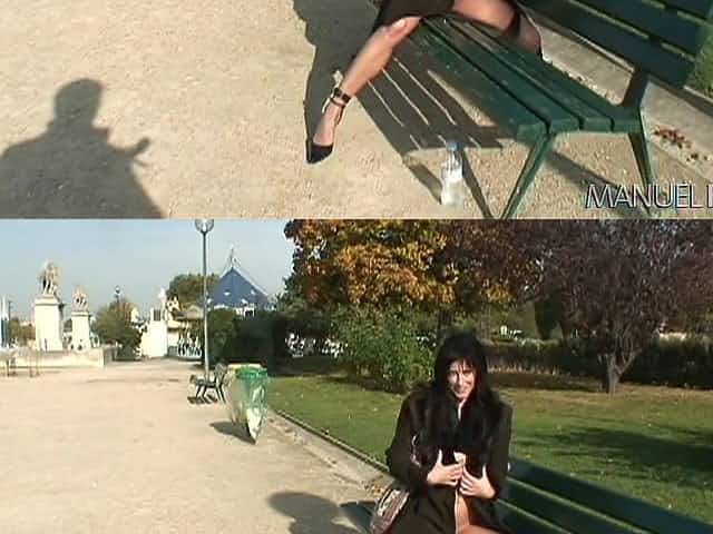 French exhibitionist Cecilia Vega gives a blowjob in the car in broad daylight