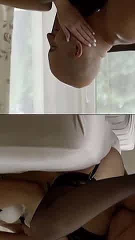 Blonde Bombshell in Stockings Sucks and Fucks Hard