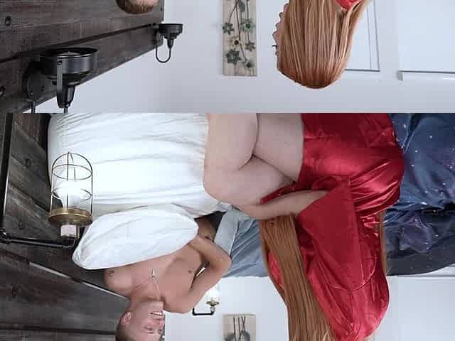Redhead chubby milf Lauren Phillips gets her pussy railed by horny Parker Sims