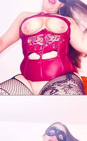 Masturbating for my neighbor with the garter belt he likes