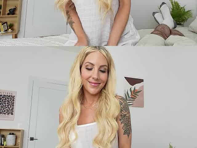 Golden-haired Large Titty Step-Mamma needs some real college wang - Sarah Harlow