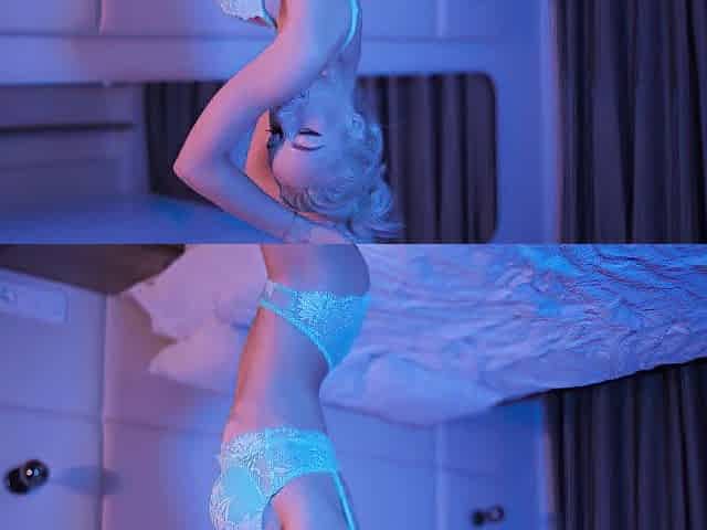 Lara Frost (Juleeya69) hawt blond in hotel room dancing and playing with her snatch (Onlyfans Preview
