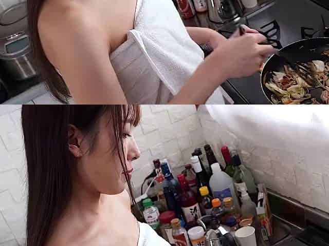Amateur brunette Michelle with small tit