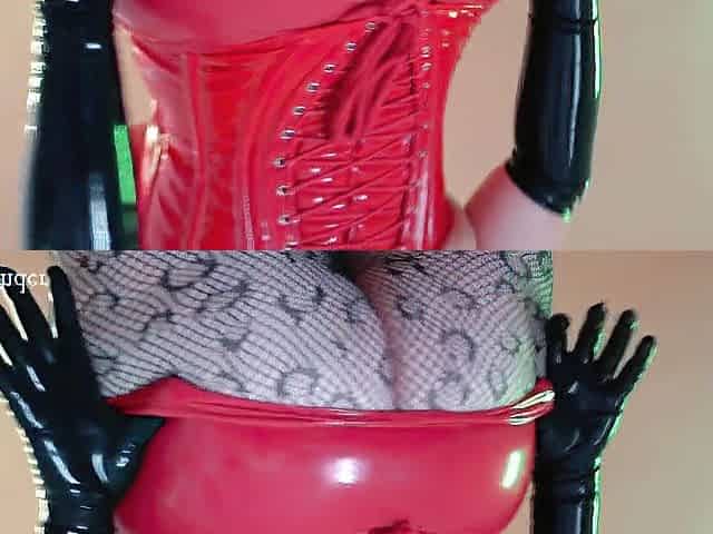 Large butt in ebony lace hose