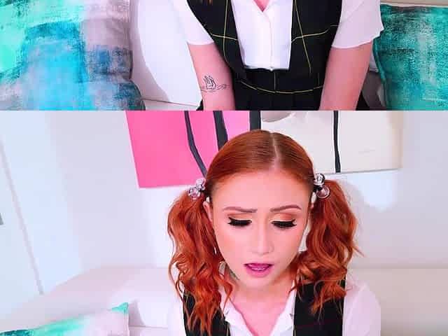 Braided Russian redhead teen rides the masseurs big cock