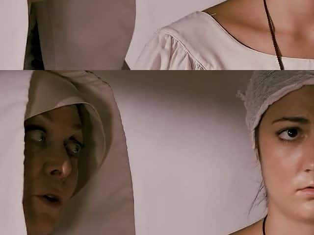 Charlotte Stokely is a horny nun who wants to be seduced by a chick