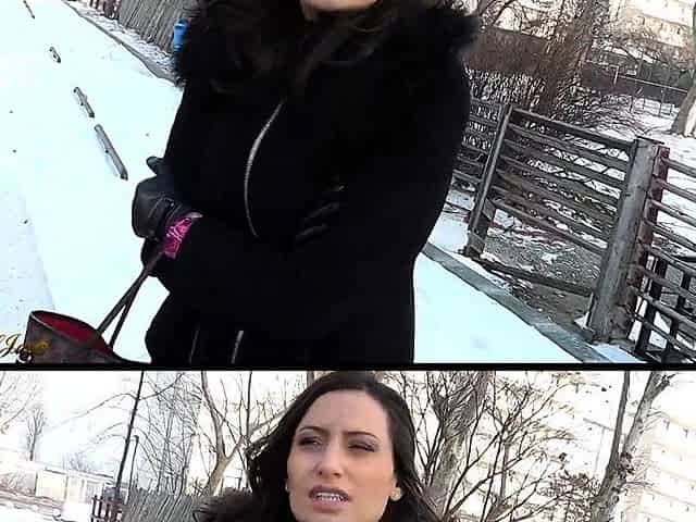 Spanish Goddess On The Bus Outdoor Reality for Money