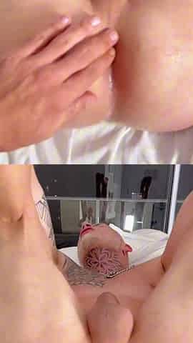 Butt full of milk!