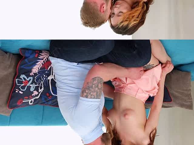 Skinny girl asks guitarist to penetrate vagina