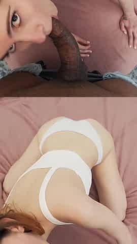 Lili Charmelle Interracial POV Cum Eating Blowjob