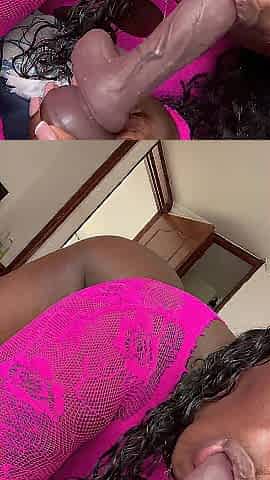 Masturbacion de Hawt latin chick colombiana diosa de ebano mamando pene mientras la tienes en 4- black