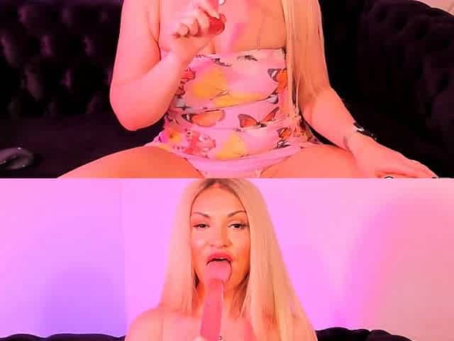 Irresistible Naughty Blonde Fucking Her Pussy