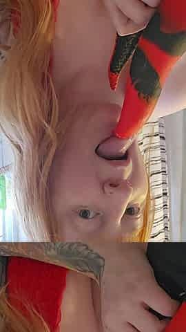 Redhead Sextoy Deepthroat Training (2025 Goals - Day two)