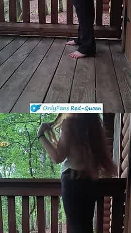 Touching Myself To The Sounds Of Nature To Begin My Day At The Log Cabin