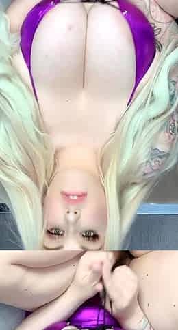 Big boob brunette masturbates on webcam