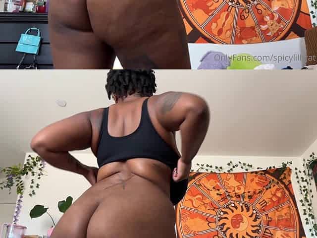 Big Booty Ebony Ass Spreading Showing Filthy Butthole