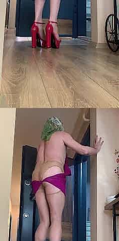 Pizza hunk tore my suit and tights