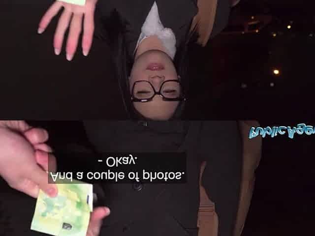 Public Agent Large melons Colombian says yeah but don't let her mother hear!