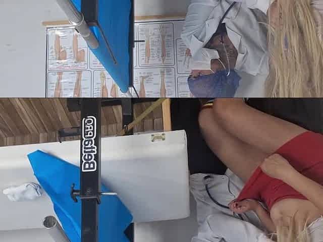 Gynecologist didn't know this chab was being filmed!