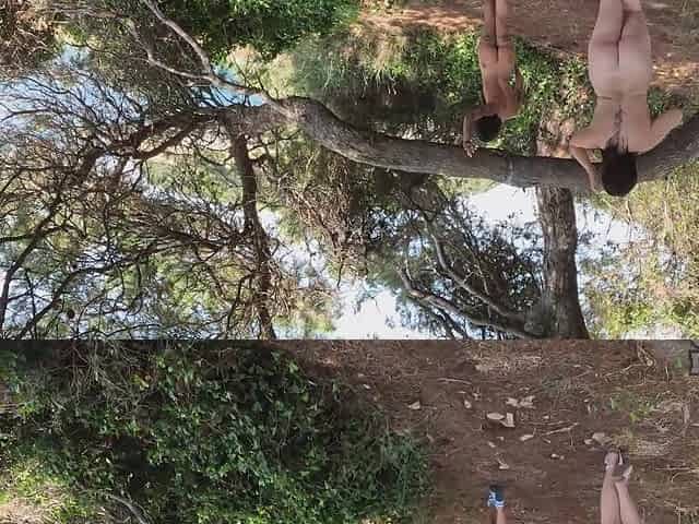 Abbie storm and Vanessa Klein in outdoor lesbian action