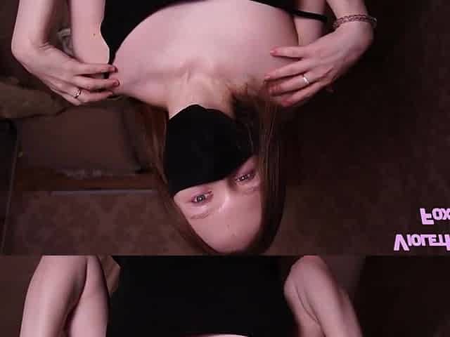 Homemade nipp shaking climax from small brunette hair