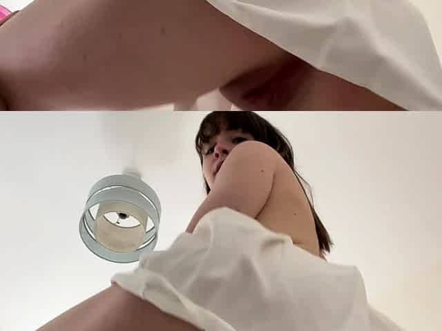 Katie amateur brunette girl toying pussy with a vibrator