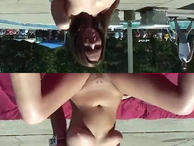 American Outdoor Public Nudity with Blondes and Brunettes