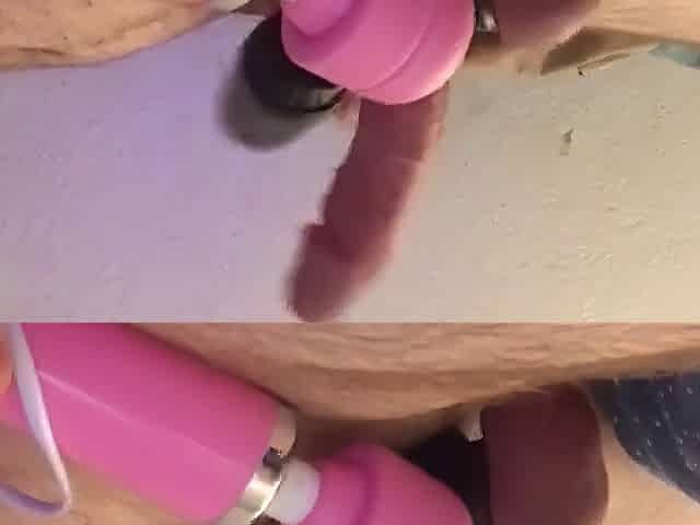 Wand and massage gun edging my knob