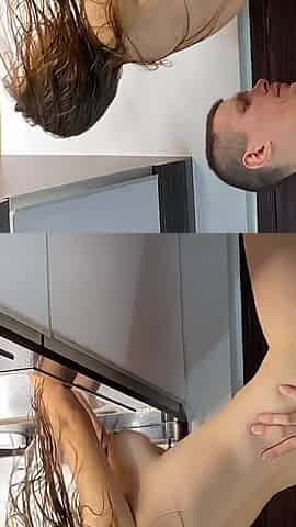 Stepbrother Helps Fuckunstick Stepsister Who Got Stuck in Kitchen Sink