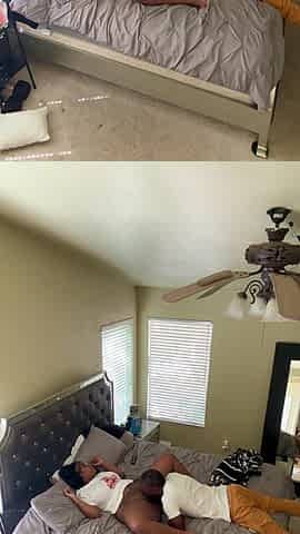 Surprised to watch what the bedroom camera caught!
