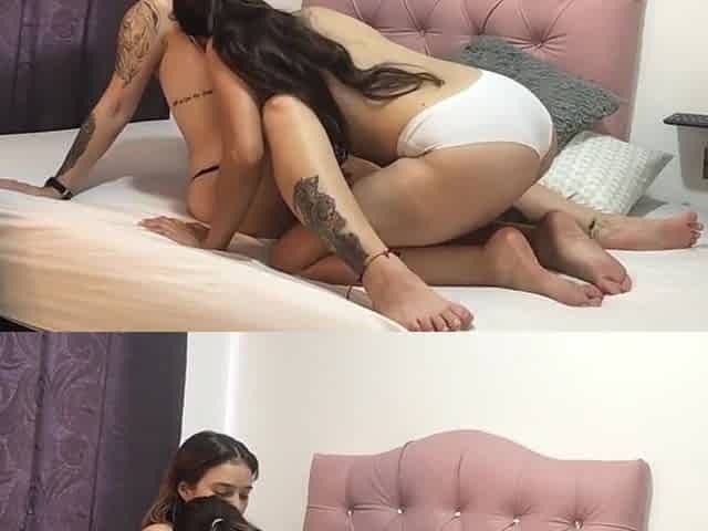 Sugar Daddy In Lesbian Couple And Straight Couple Fuck Each Others Pussies