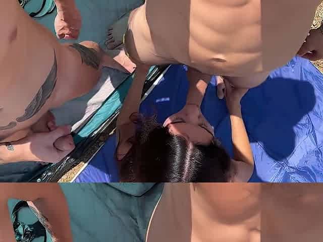 My Husband And I Came To The Lake To Relax, But Something Went Wrong... Group Sex In Nature