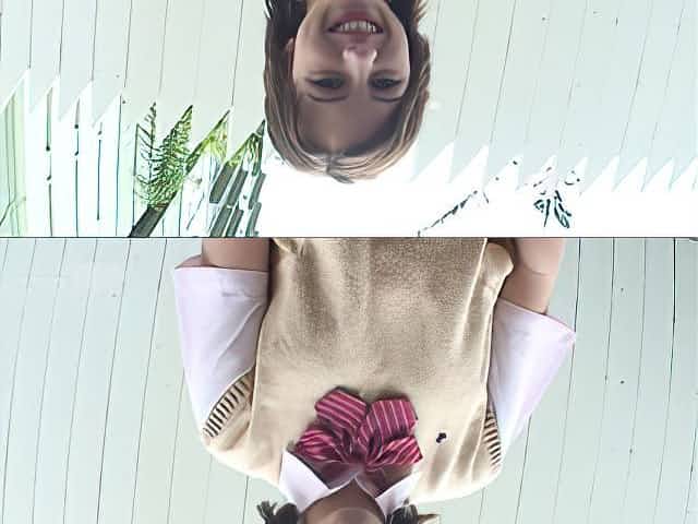 Horny brunette schoolgirl sucks and fucks Asian dick