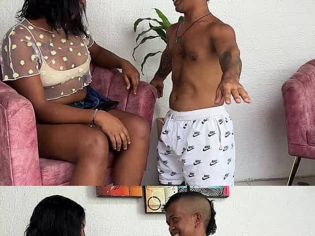 Big Brunette Latina Takes the Virginity of Her Little Dwarf Boyfriend Until She Gets All His Rich and Juicy Milk Out of His Rich